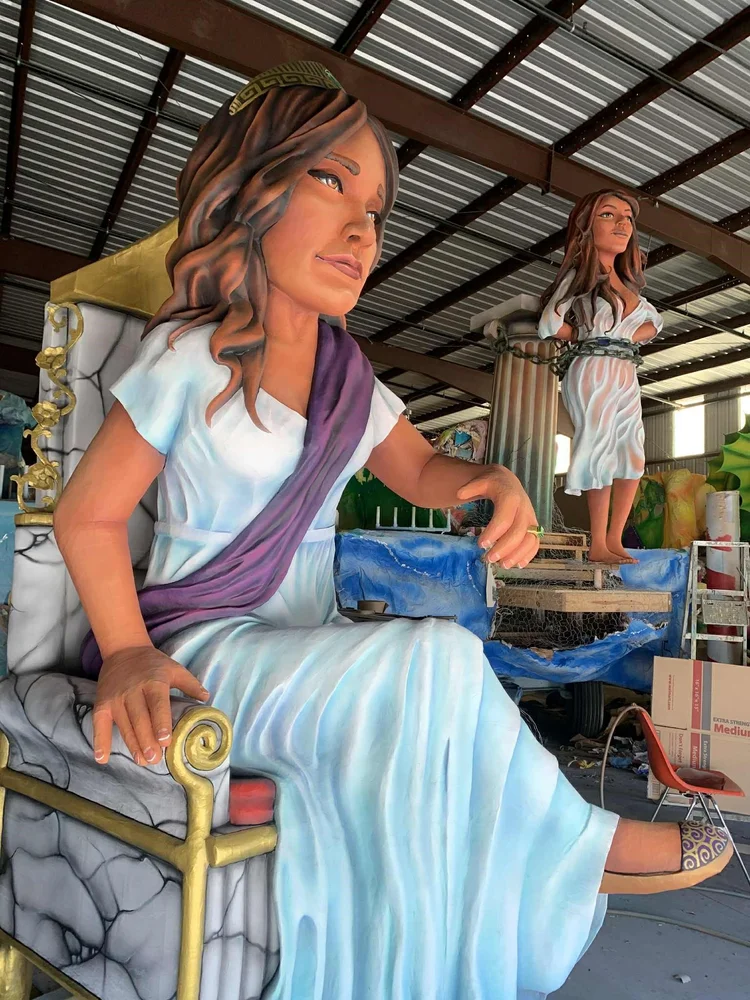 Paper mâché Fairy Queen throne sculpture from Vanessa Quintana-Hare